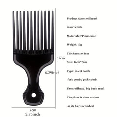 Afro Pick Comb Wide Tooth Fork Comb Anti Static Hair Styling Comb
