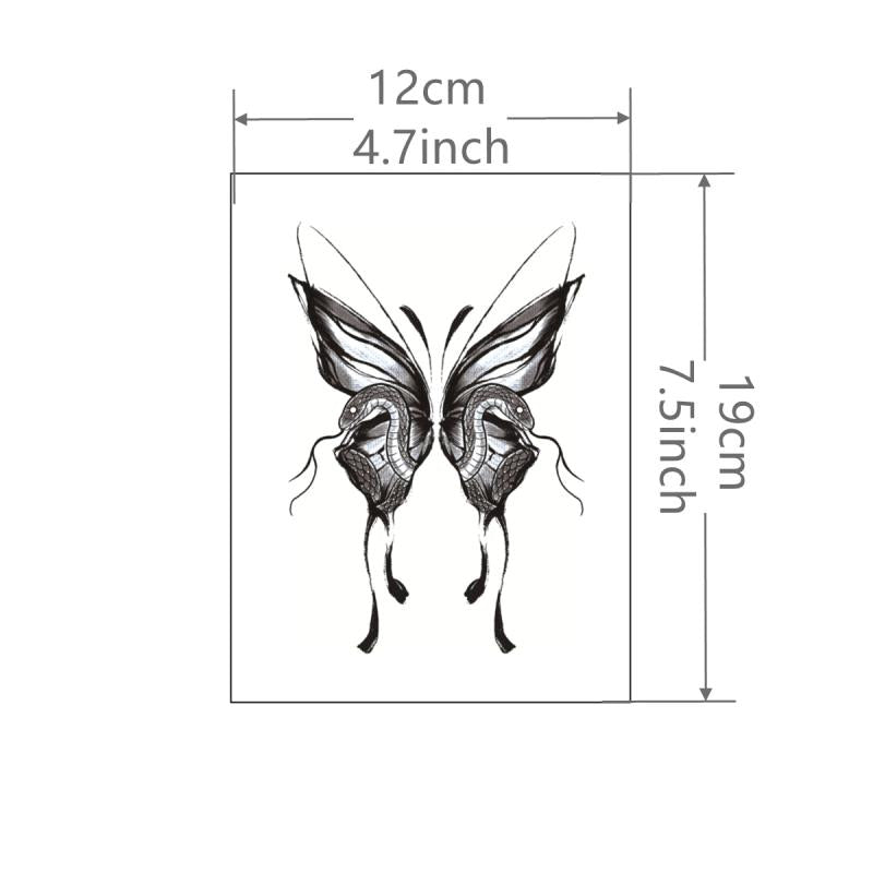 Waterproof Butterfly Tattoo Sticker Semi Permanent
