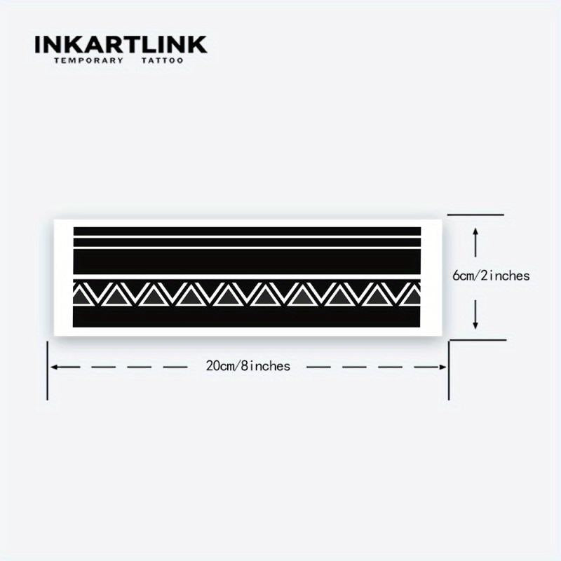Long Lasting Owl Mayan Totem Armband Temporary Tattoo