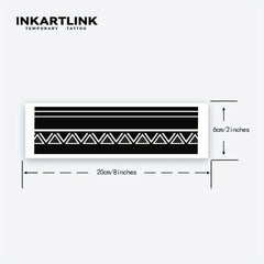 Long Lasting Owl Mayan Totem Armband Temporary Tattoo