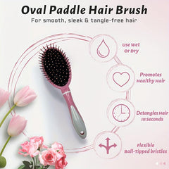 Oval Air Cushion Paddle Brush For All Hair Types