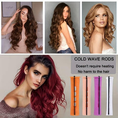 40pcs Natural Hair Perm Rods Set 4 Sizes Wave Rods DIY Hair Styling
