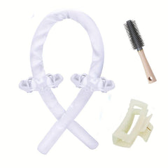 Heatless Curling Iron Headband Set with Hair Rings Clip and Comb