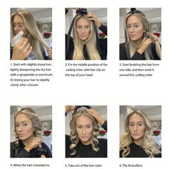 Heatless Curling Rod Headband Natural Soft Wave Hair Rollers Styling