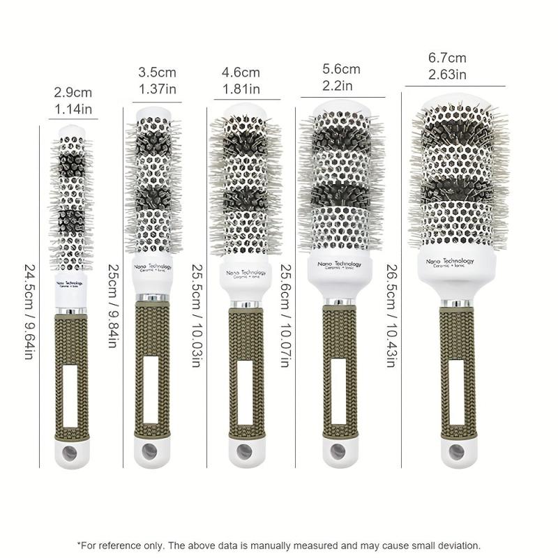 Heat Conduction Hairbrush Comb Set for Home Salon Hair Blow Drying Curling Tools