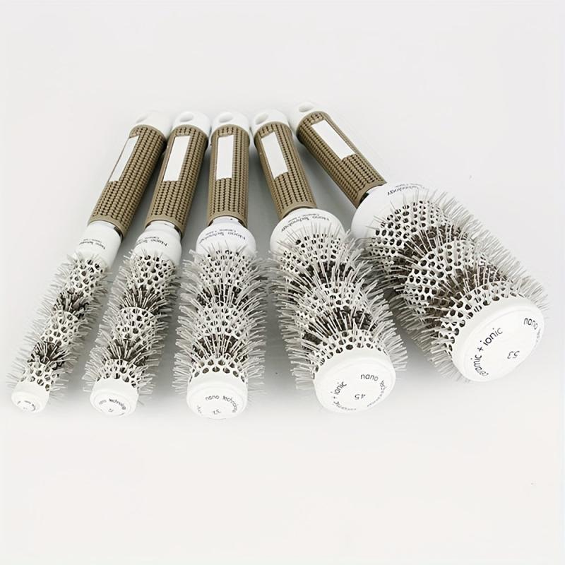Heat Conduction Hairbrush Comb Set for Home Salon Hair Blow Drying Curling Tools