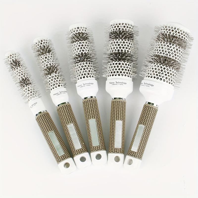 Heat Conduction Hairbrush Comb Set for Home Salon Hair Blow Drying Curling Tools