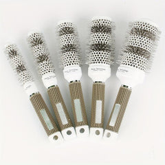 Heat Conduction Hairbrush Comb Set for Home Salon Hair Blow Drying Curling Tools