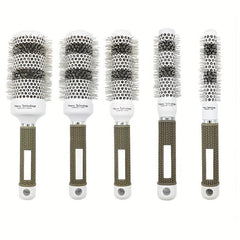 Heat Conduction Hairbrush Comb Set for Home Salon Hair Blow Drying Curling Tools