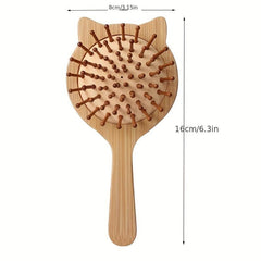 Bamboo Air Cushion Massage Comb Anti-static Detangling