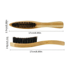 Boar Bristle Teasing Hair Brush Comb Rat Tail Hairdressing Wooden