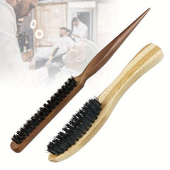 Boar Bristle Teasing Hair Brush Comb Rat Tail Hairdressing Wooden