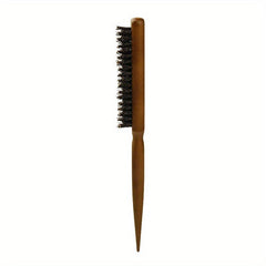 Boar Bristle Teasing Hair Brush Comb Rat Tail Hairdressing Wooden