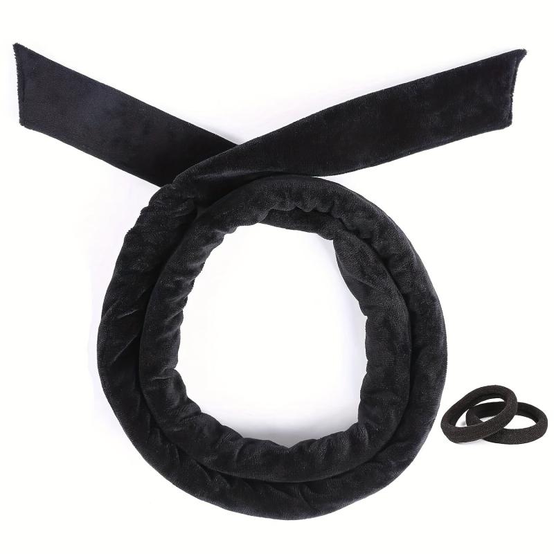 Heatless Curling Rod Headband No Heat Curl Ribbon With Scrunchies