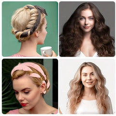 Heatless Curling Rod Headband No Heat Curl Ribbon With Scrunchies