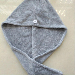 Microfiber Hair Towel Cap Turban Head Wrap Rapid Drying Adult Bathroom Towels