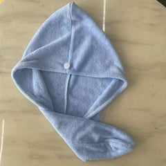 Microfiber Hair Towel Cap Turban Head Wrap Rapid Drying Adult Bathroom Towels