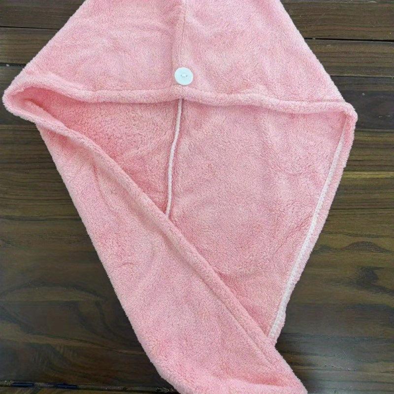 Microfiber Hair Towel Cap Turban Head Wrap Rapid Drying Adult Bathroom Towels