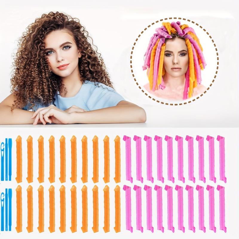 Spiral Hair Curlers No Heat Curlers Heatless Spiral Curlers DIY Styling Kit