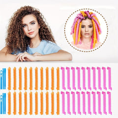 Spiral Hair Curlers No Heat Curlers Heatless Spiral Curlers DIY Styling Kit
