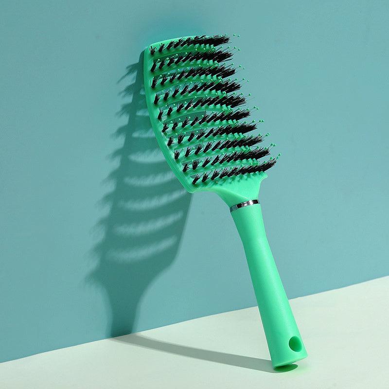 Anti Static Boar Bristle Paddle Hairbrush for Thick Long and Curly Hair