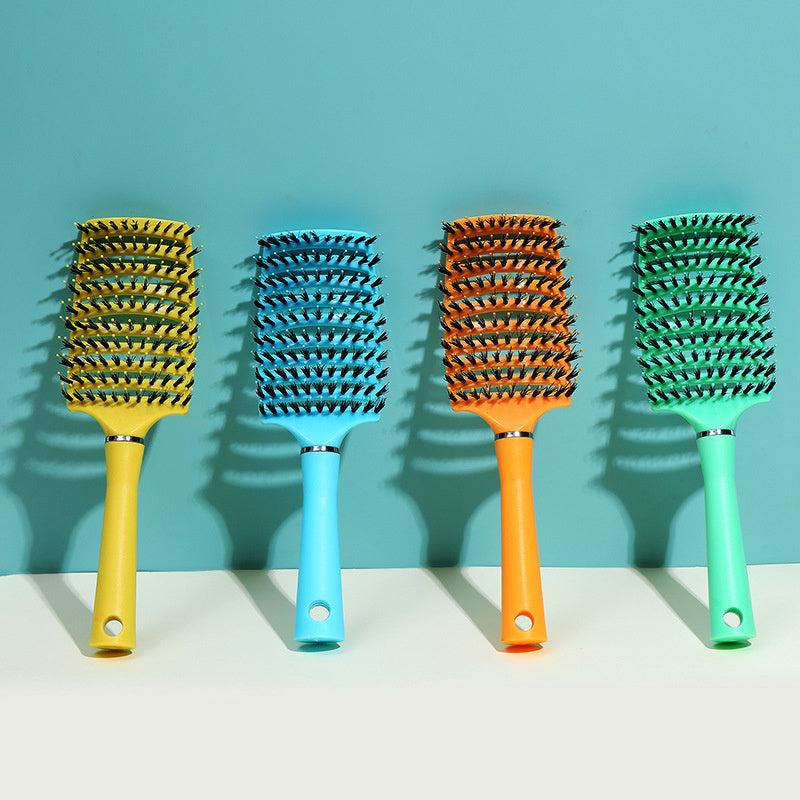 Anti Static Boar Bristle Paddle Hairbrush for Thick Long and Curly Hair