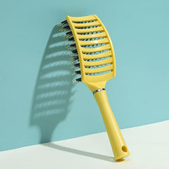 Anti Static Boar Bristle Paddle Hairbrush for Thick Long and Curly Hair