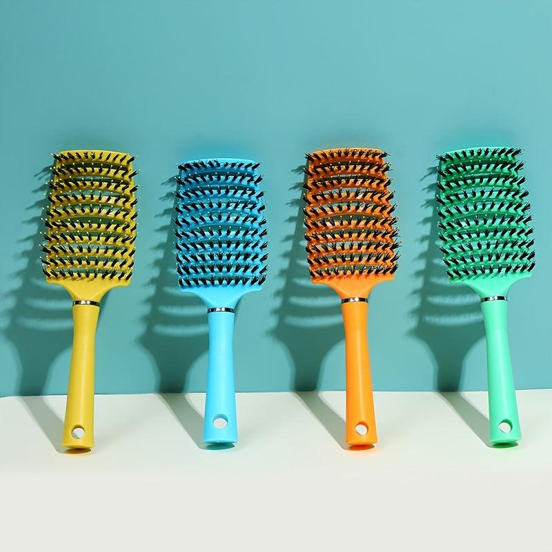Anti Static Boar Bristle Paddle Hairbrush for Thick Long and Curly Hair