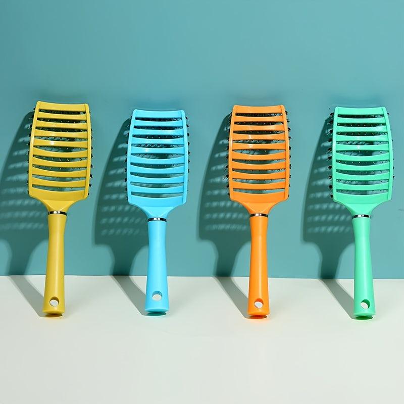 Anti Static Boar Bristle Paddle Hairbrush for Thick Long and Curly Hair