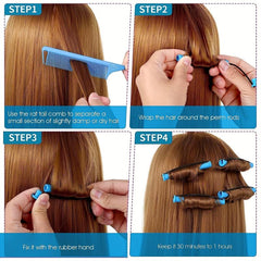 40pcs Hair Perming Rods Cold Wave Rods Long Perm Rods Hair Curler