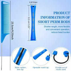 40pcs Hair Perming Rods Cold Wave Rods Long Perm Rods Hair Curler