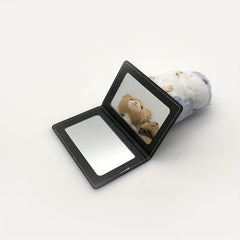 PU Leather Makeup Mirror Double sided Portable Folding Mirror