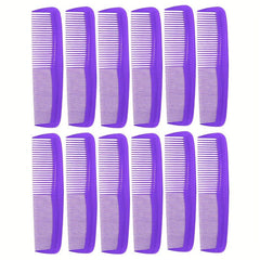 12pcs Small Row Comb Double Teeth Compact Thick Plastic Fine Tooth Comb