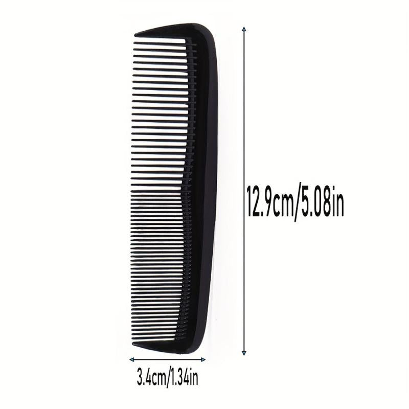 12pcs Small Row Comb Double Teeth Compact Thick Plastic Fine Tooth Comb
