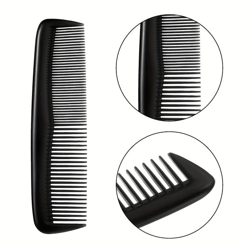 12pcs Small Row Comb Double Teeth Compact Thick Plastic Fine Tooth Comb