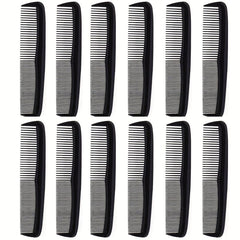 12pcs Small Row Comb Double Teeth Compact Thick Plastic Fine Tooth Comb