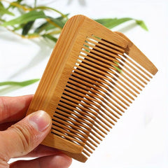 Wooden Crescent Comb Wide Tooth Comb for Detangling and Styling Hair