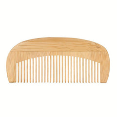 Wooden Crescent Comb Wide Tooth Comb for Detangling and Styling Hair