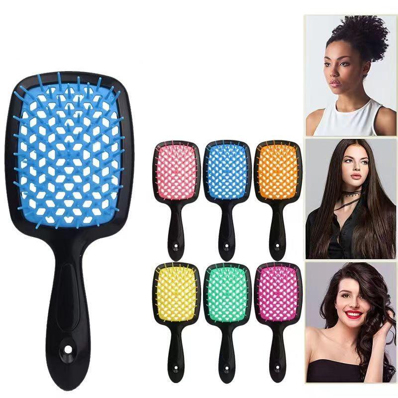 Hollow Out Hairdressing Comb Anti Static Detangling Hair Brush