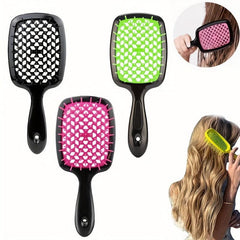 Hollow Out Hairdressing Comb Anti Static Detangling Hair Brush