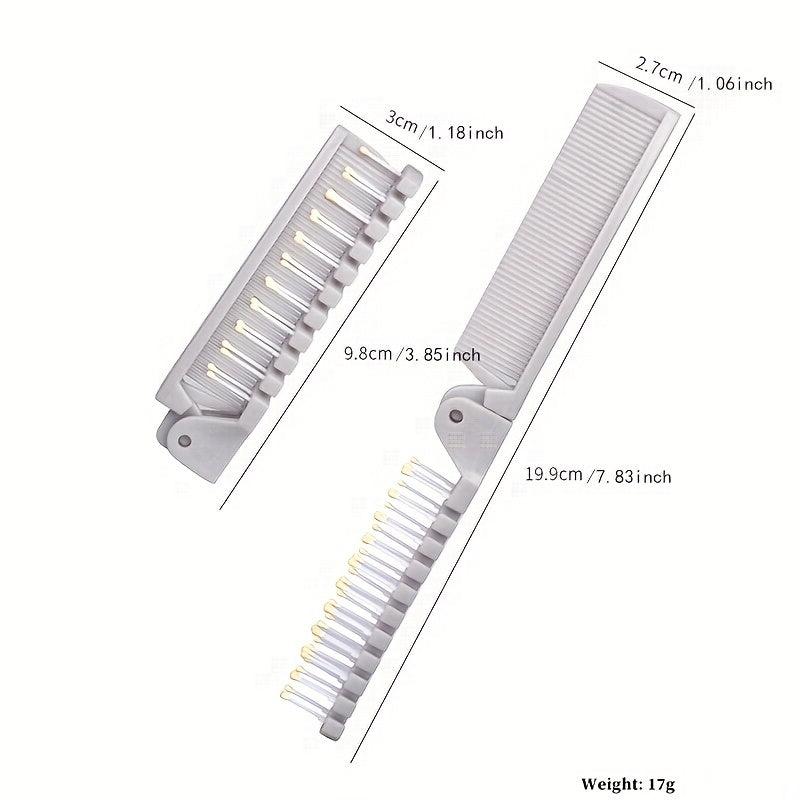 Portable Travel Folding Comb Double Sided Hair Brush