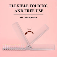 Portable Travel Folding Comb Double Sided Hair Brush