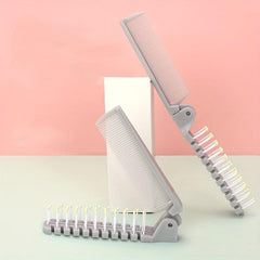 Portable Travel Folding Comb Double Sided Hair Brush