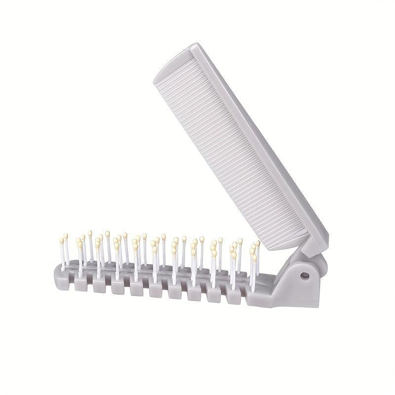 Portable Travel Folding Comb Double Sided Hair Brush
