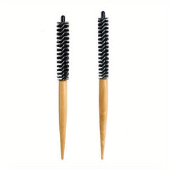 Household Small Round Hair Brush Mini Round Wooden Hair Brush Nylon Bristles