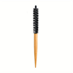 Household Small Round Hair Brush Mini Round Wooden Hair Brush Nylon Bristles