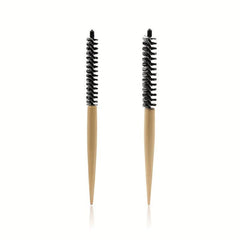 Household Small Round Hair Brush Mini Round Wooden Hair Brush Nylon Bristles