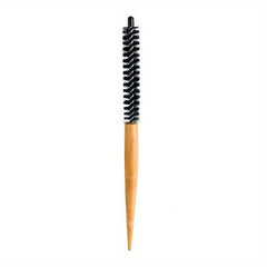Household Small Round Hair Brush Mini Round Wooden Hair Brush Nylon Bristles