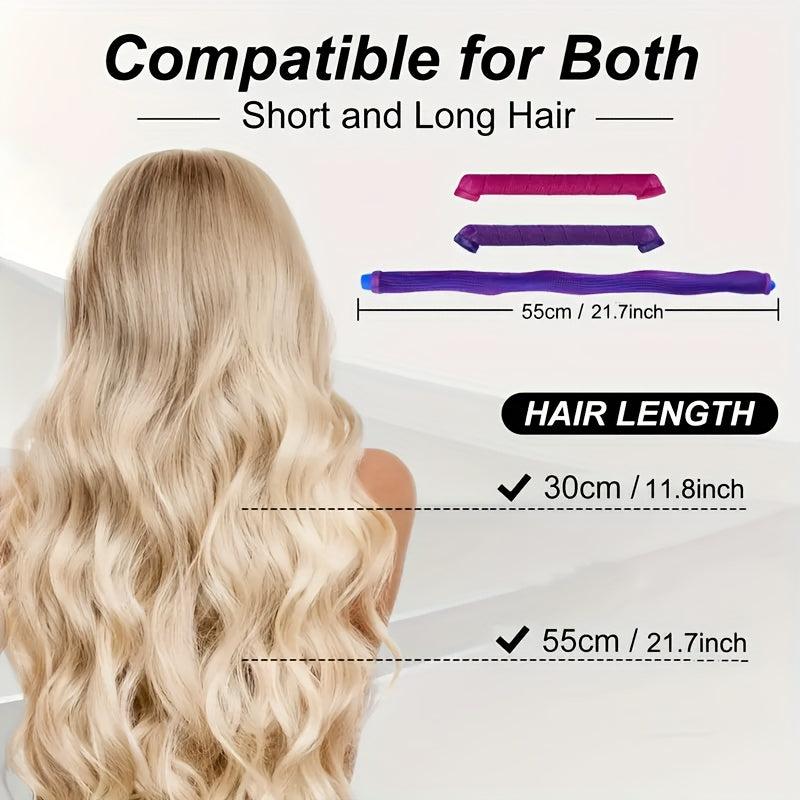 Magic Hair Curlers Portable Heatless Spiral Rollers DIY Styling Kit