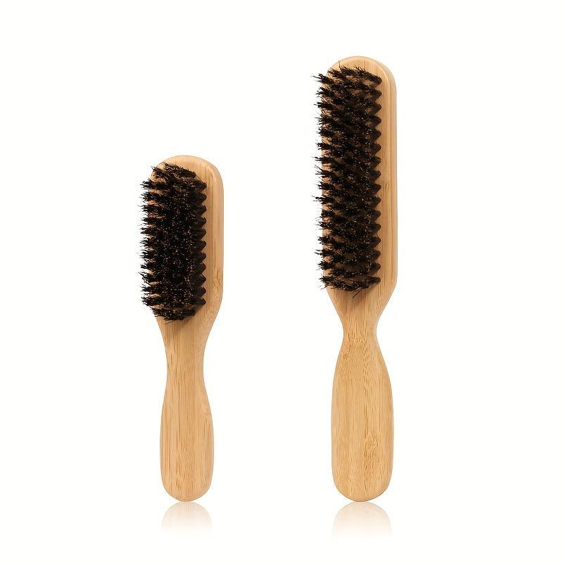 Bamboo Wooden Handle Beard Brush Moustache Haircutting Cleaning Brush